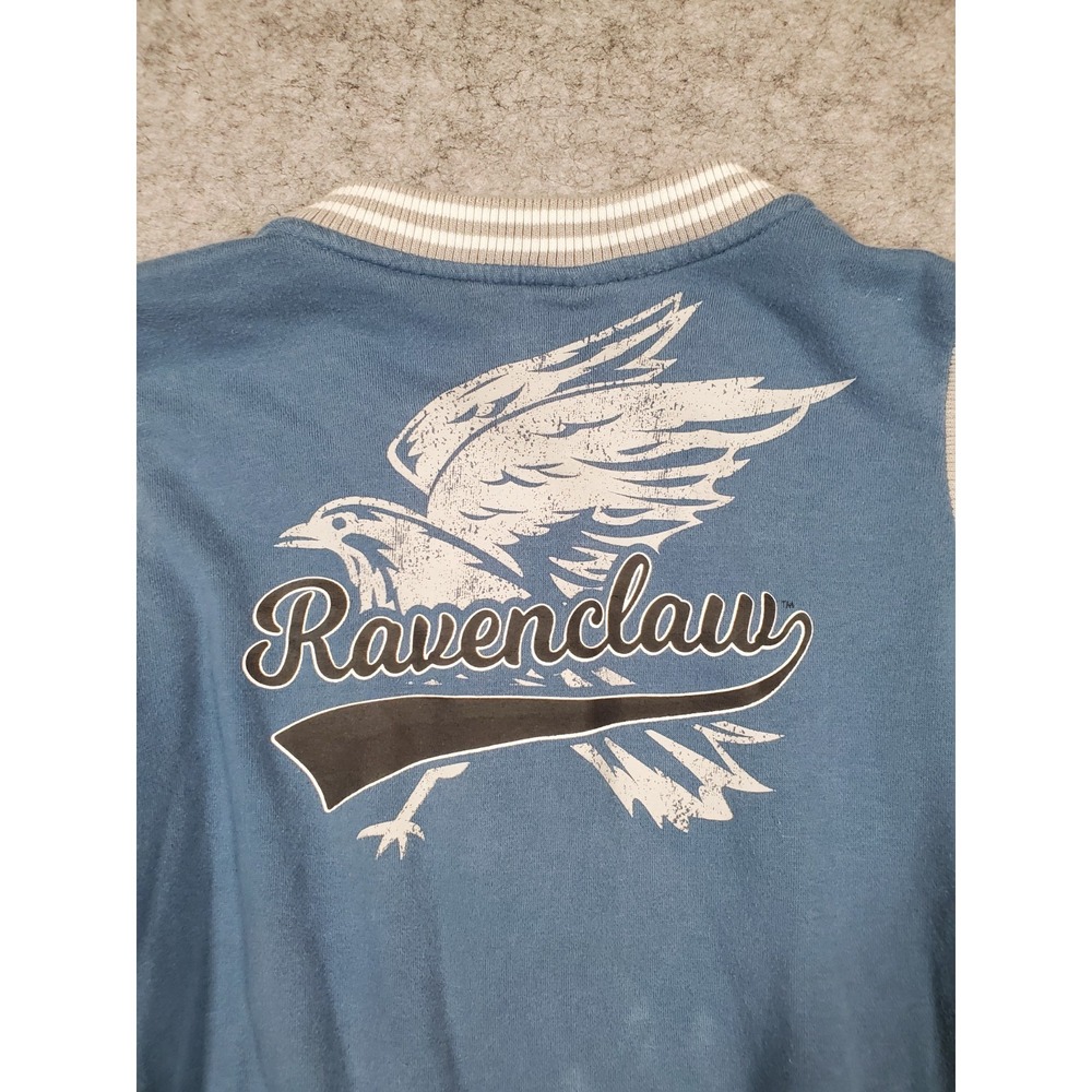 Harry Potter Womens Jacket Blue Gray Ravenclaw Varsity Snaps SIZE XL - Picture 5 of 12